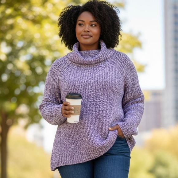 JohnPaulRichard Sweaters - JohnPaulRichard Lavender Cowl Neck Sweater